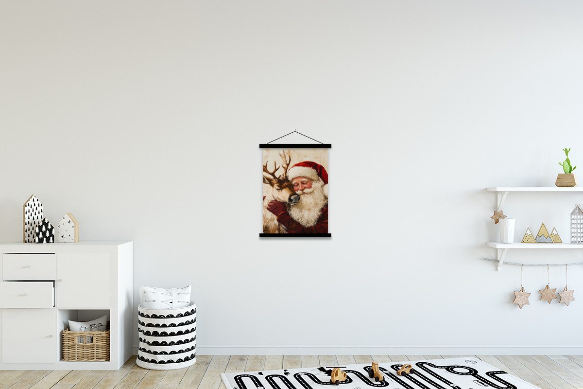 MuchoWow Poster Weihnachtsmann - Rentier - günstig online kaufen
