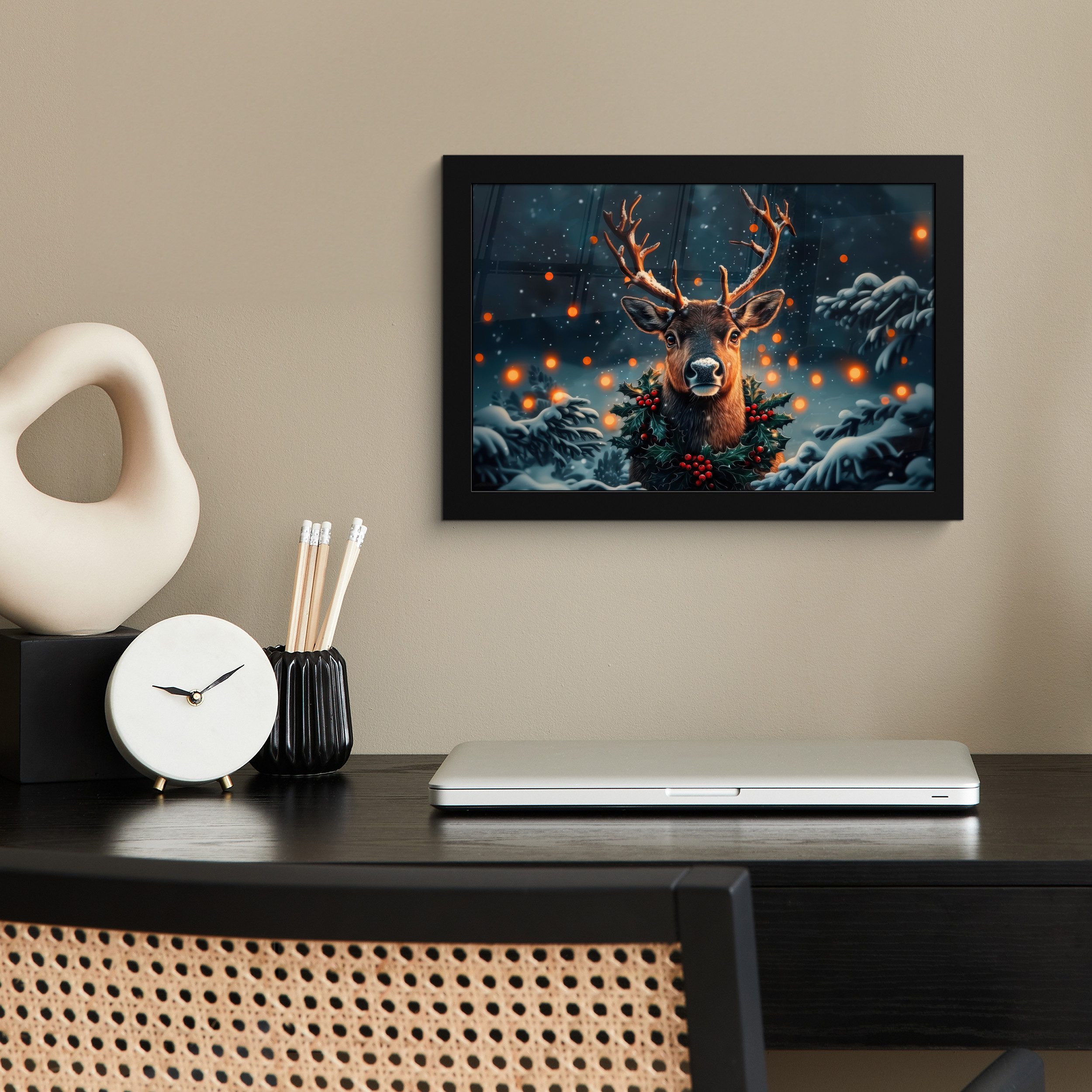 MuchoWow Poster Hirsch - Weihnachten - günstig online kaufen