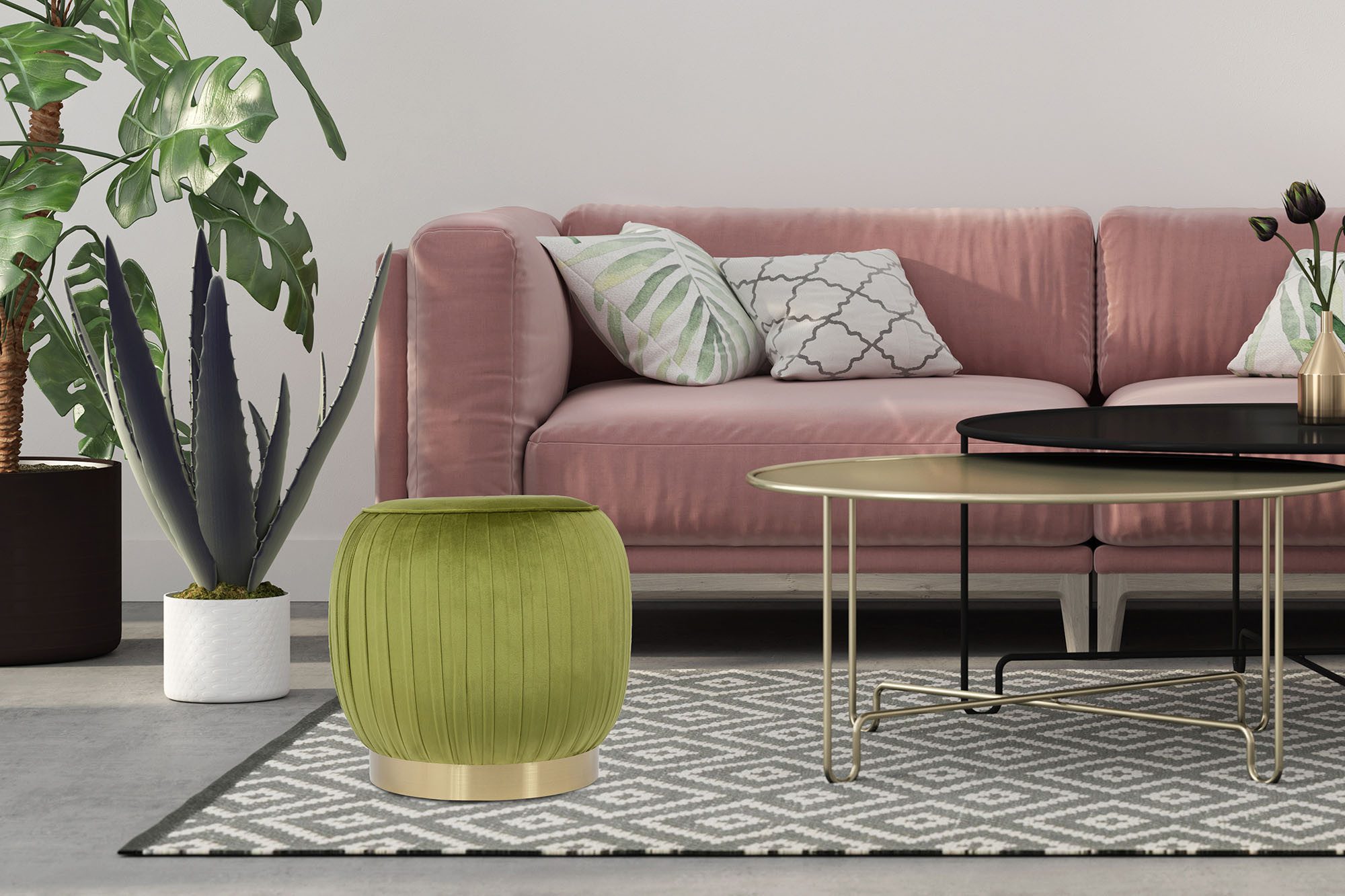 Kayoom Polsterhocker Hocker Lyla 125, Edler günstig online kaufen