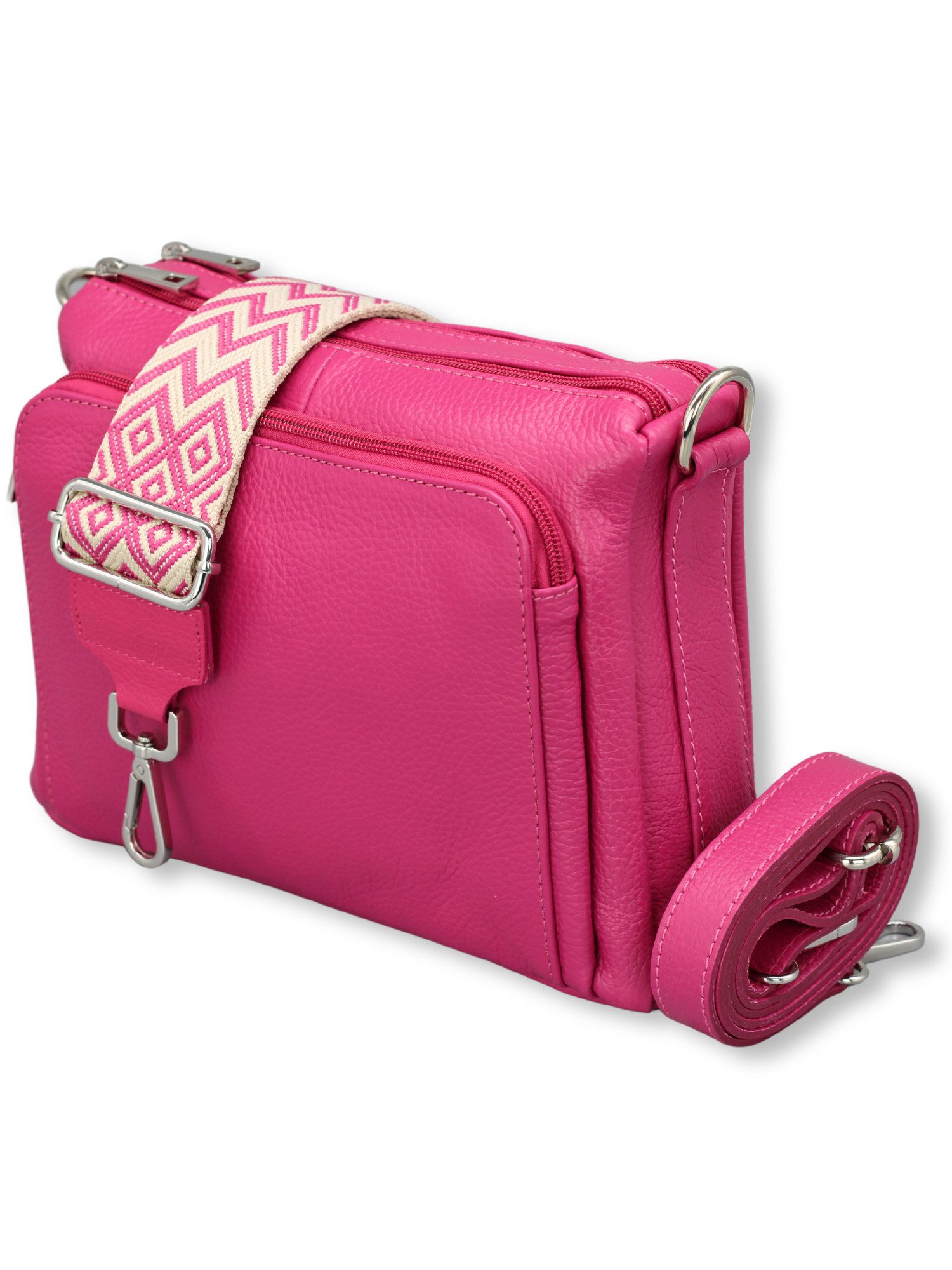 Adel Bags Schultertasche BECKY Umhängetasche für Damen, Schultertasche aus Echtleder