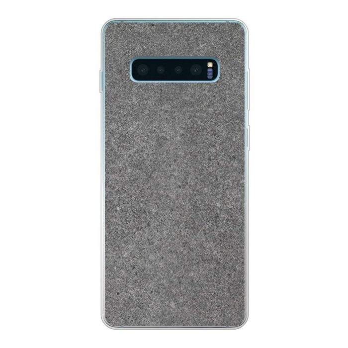 MuchoWow Handyhülle Beton - Muster - Zement - Vintage - Textur - Rustikal Phone Case Handyhülle Samsung Galaxy S10+ Silikon Schutzhülle