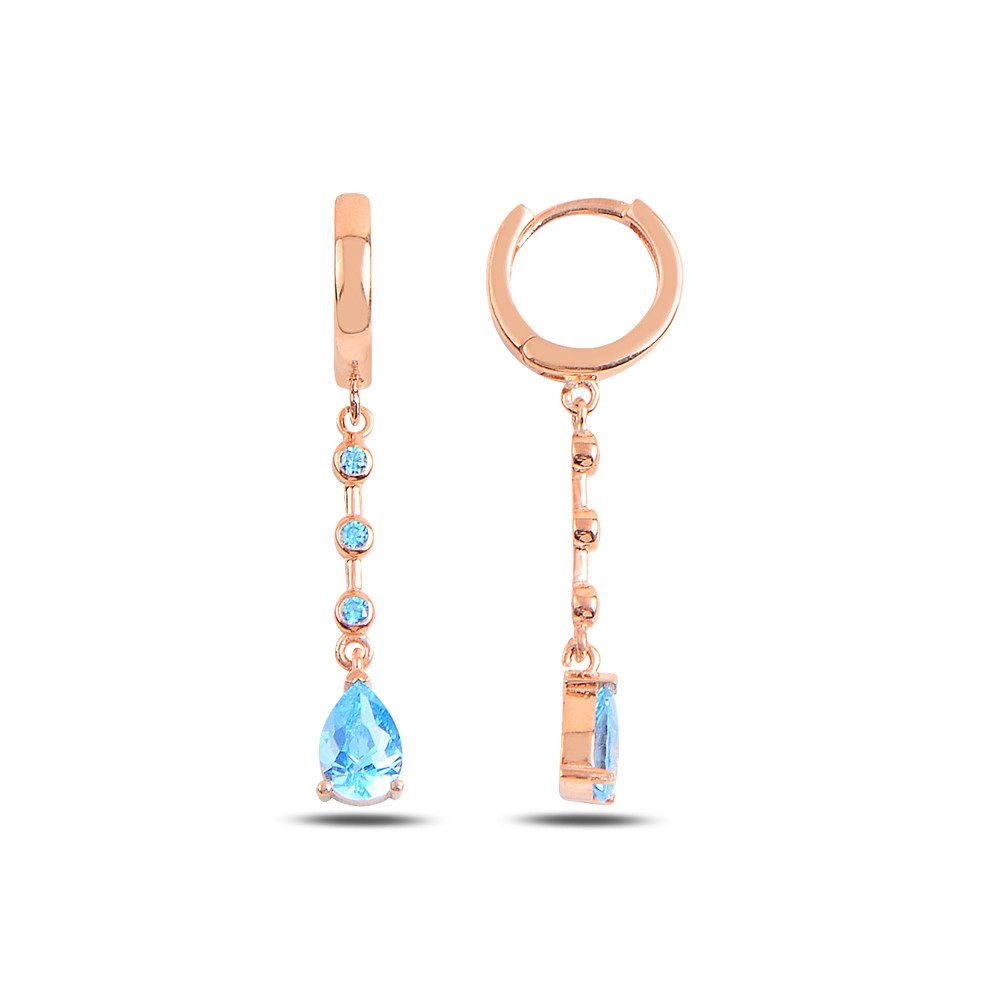 Nisan Ohrring-Set, 925 Sterling Silber Damen Ohrringe, Aquamarin – Roségold günstig online kaufen