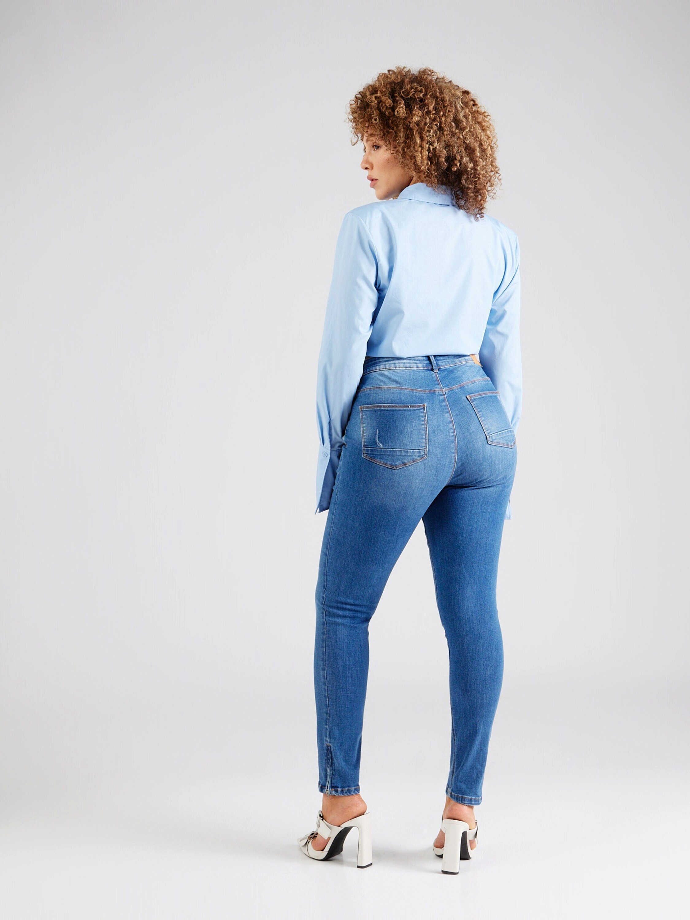 ONLY CARMAKOMA Skinny-fit-Jeans "CARKARLA REG SK ANKLE ZIP JNS" mit Reißver günstig online kaufen