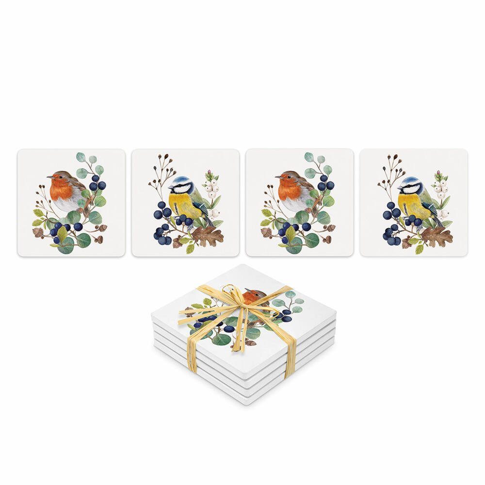 PPD Glasuntersetzer Deux Oiseaux Design Coaster, 4-tlg.