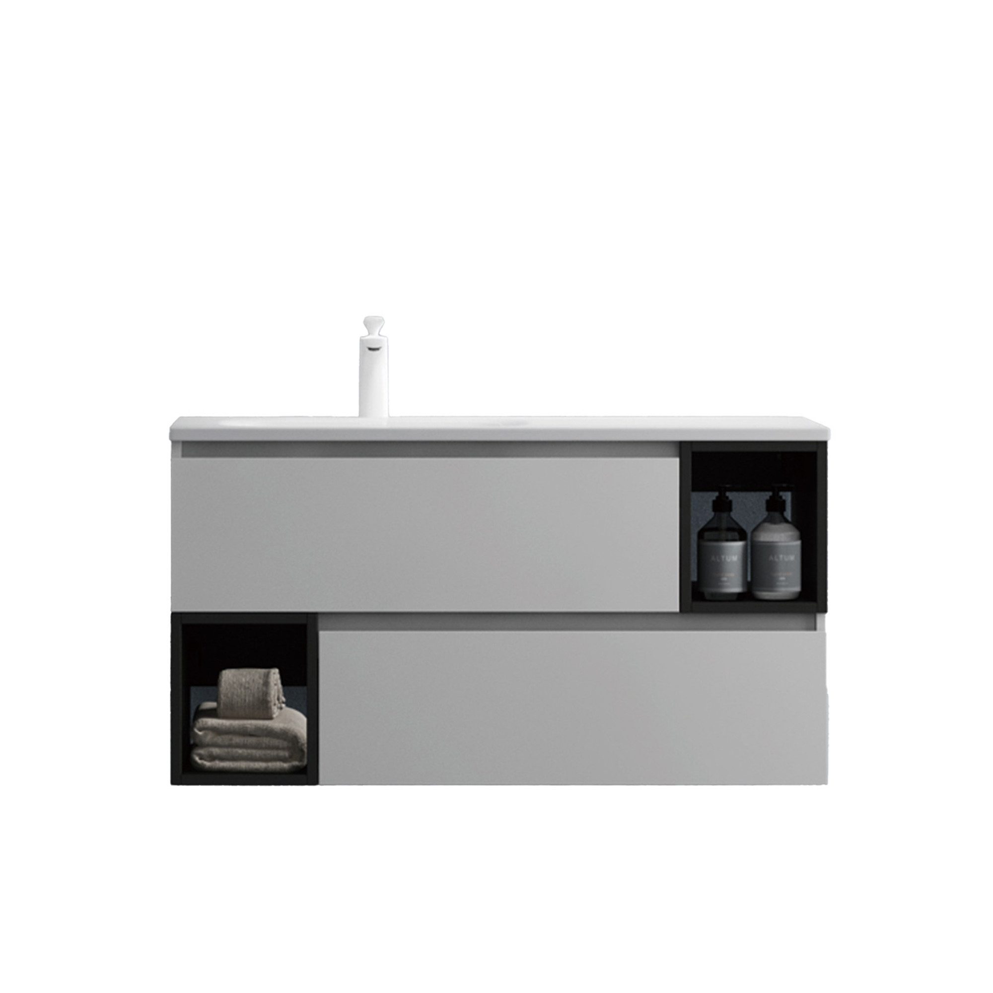 doporro Badmöbel-Set Design Waschplatz Gemini Badmöbel-Set Unterschrank Wan günstig online kaufen