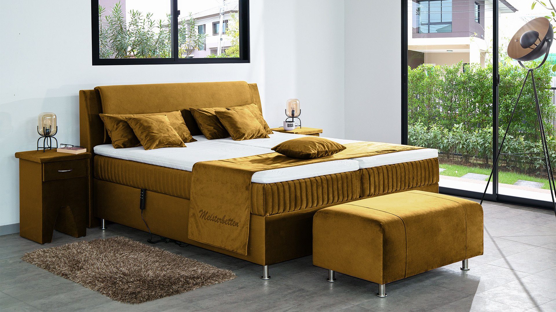 Meisterbetten Boxspringbett Mari (mit Motor, 7-Zonen günstig online kaufen