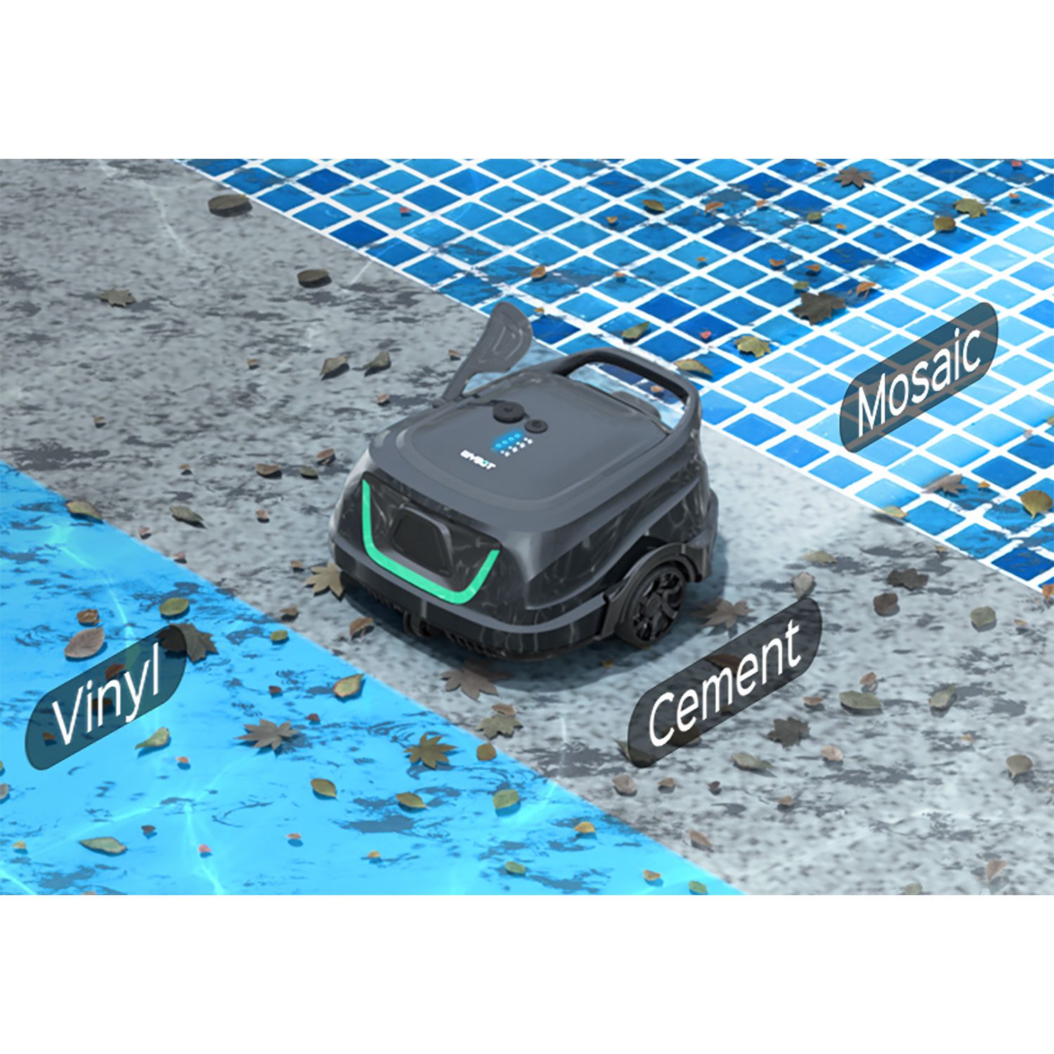WYBOT Poolroboter A1 Kabelloser Pool-Saugroboter, Doppelfilter