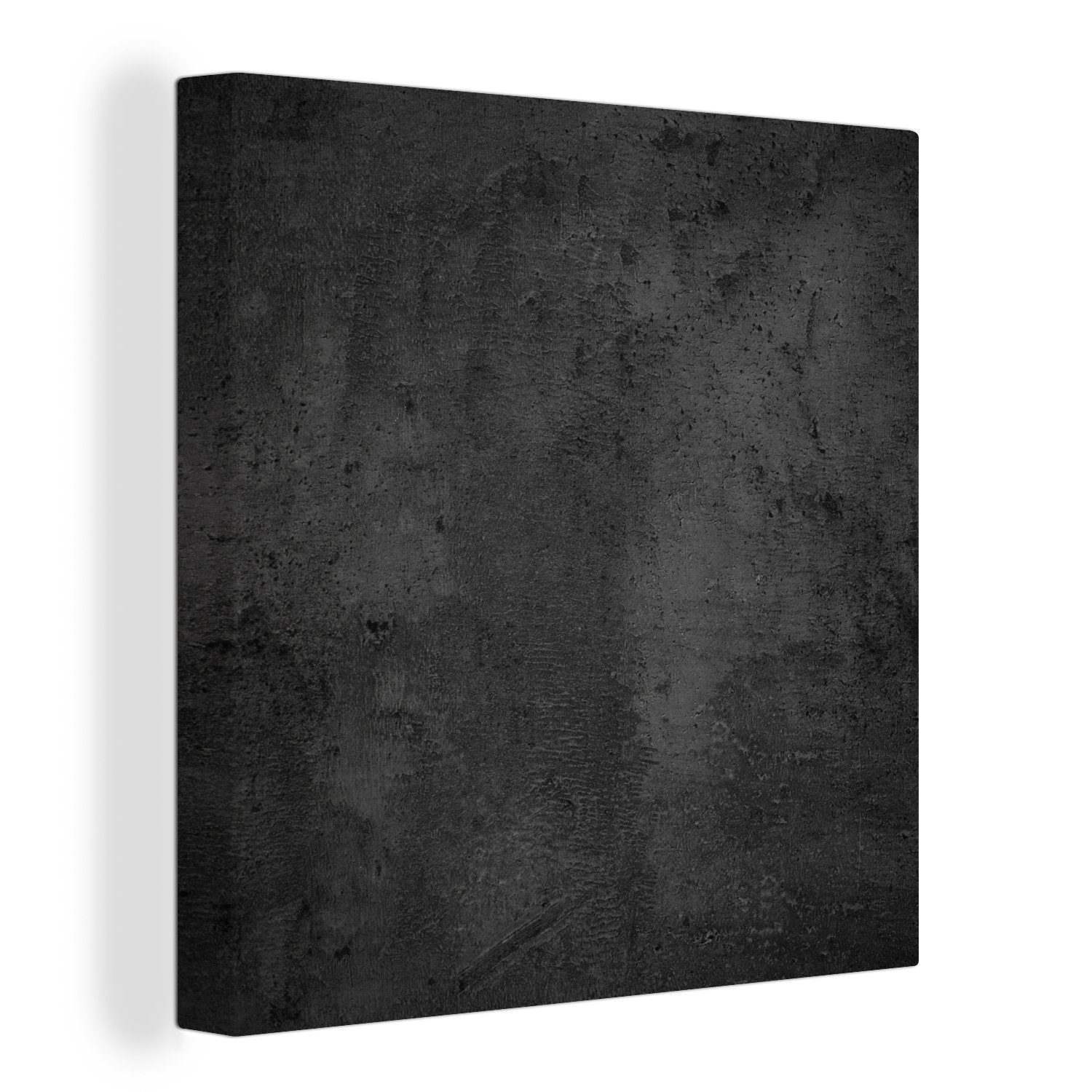 OneMillionCanvasses® Leinwandbild Vintage - Grau für Beton Bilder Robust Schwarz, Leinwand - - (1 St), - Rustikal Schlafzimmer Wohnzimmer 