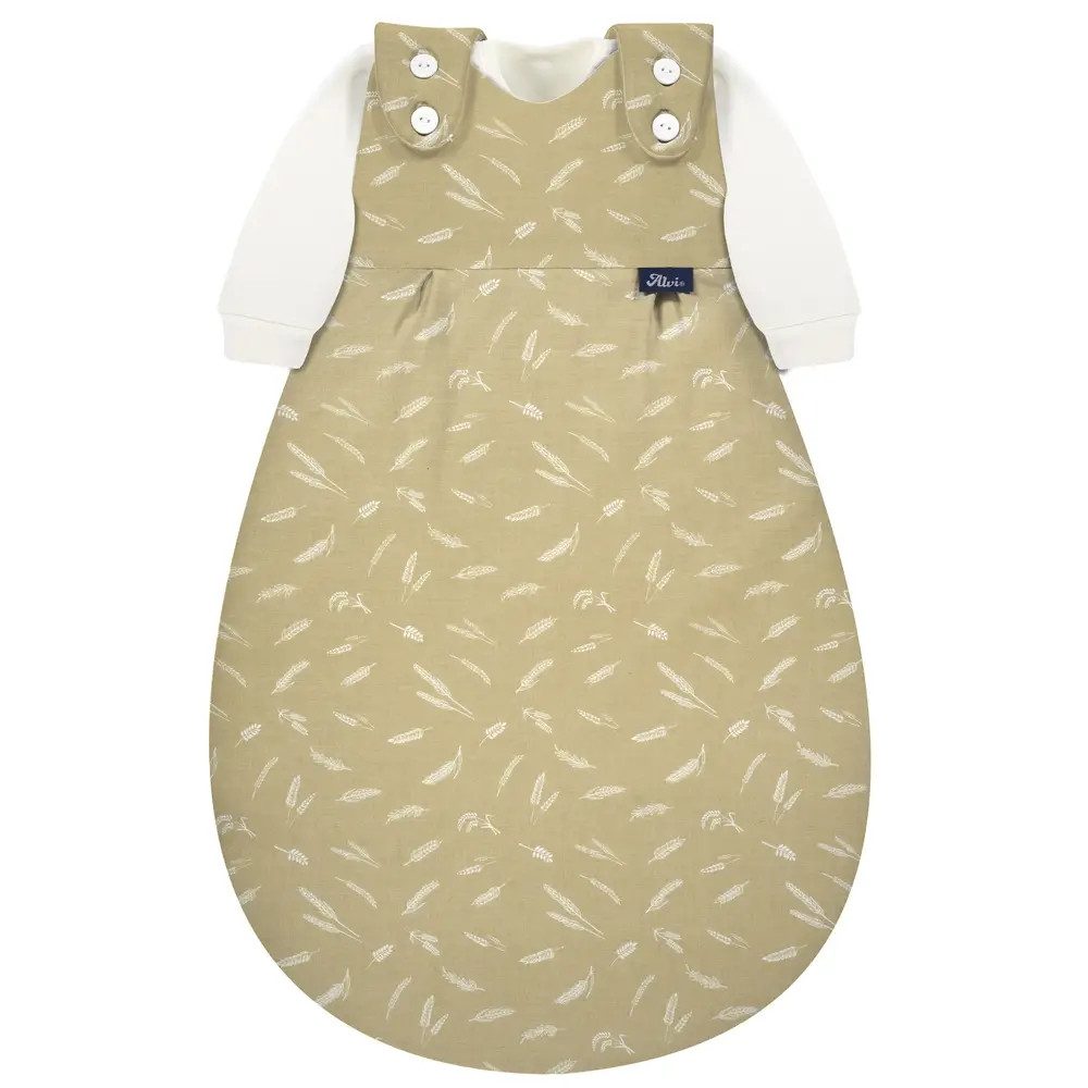 Babyschlafsack ALVI Baby-Mäxchen 3tlg. Flachgewebe Earth nature, Gr. 68/74