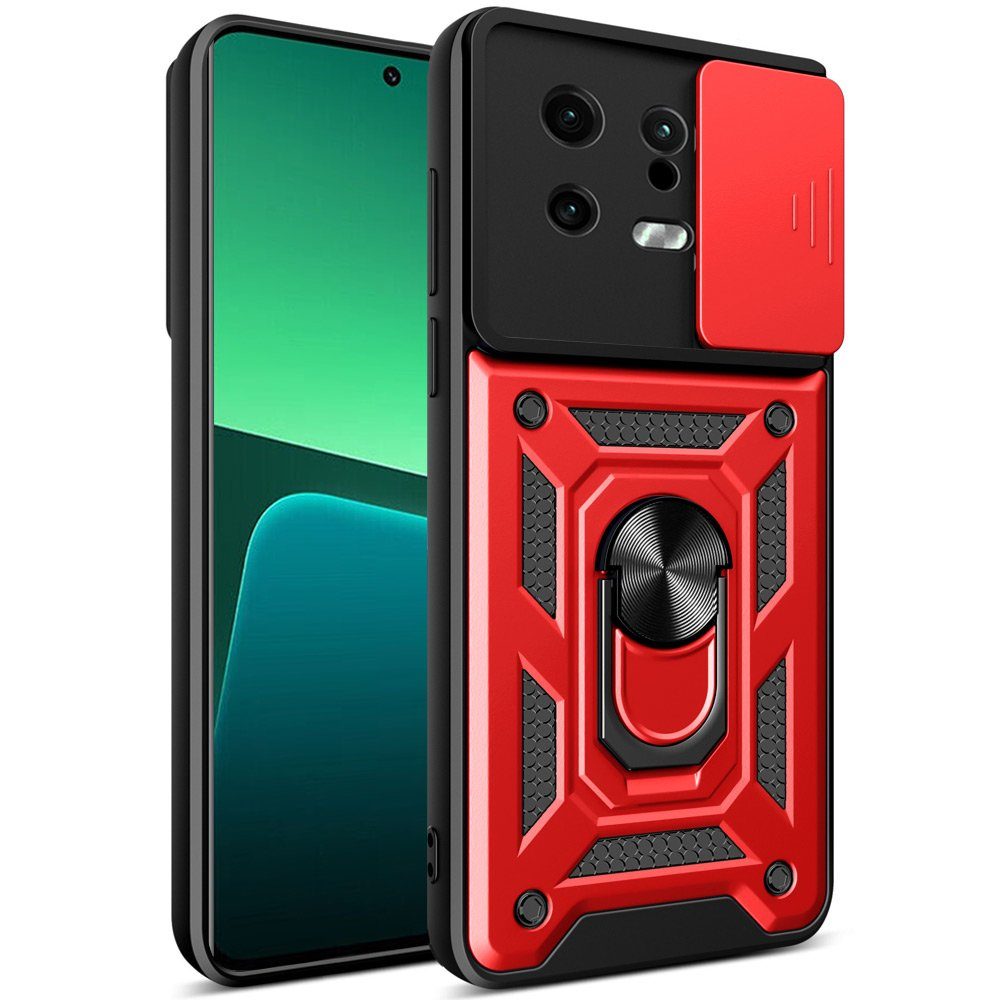 FITSU Handyhülle Handyhülle für Xiaomi 13 Hülle Outdoor Case 6,36 Zoll, Robuste Handyhülle stabile Schutzhülle Cover Case mit Kamera Slider