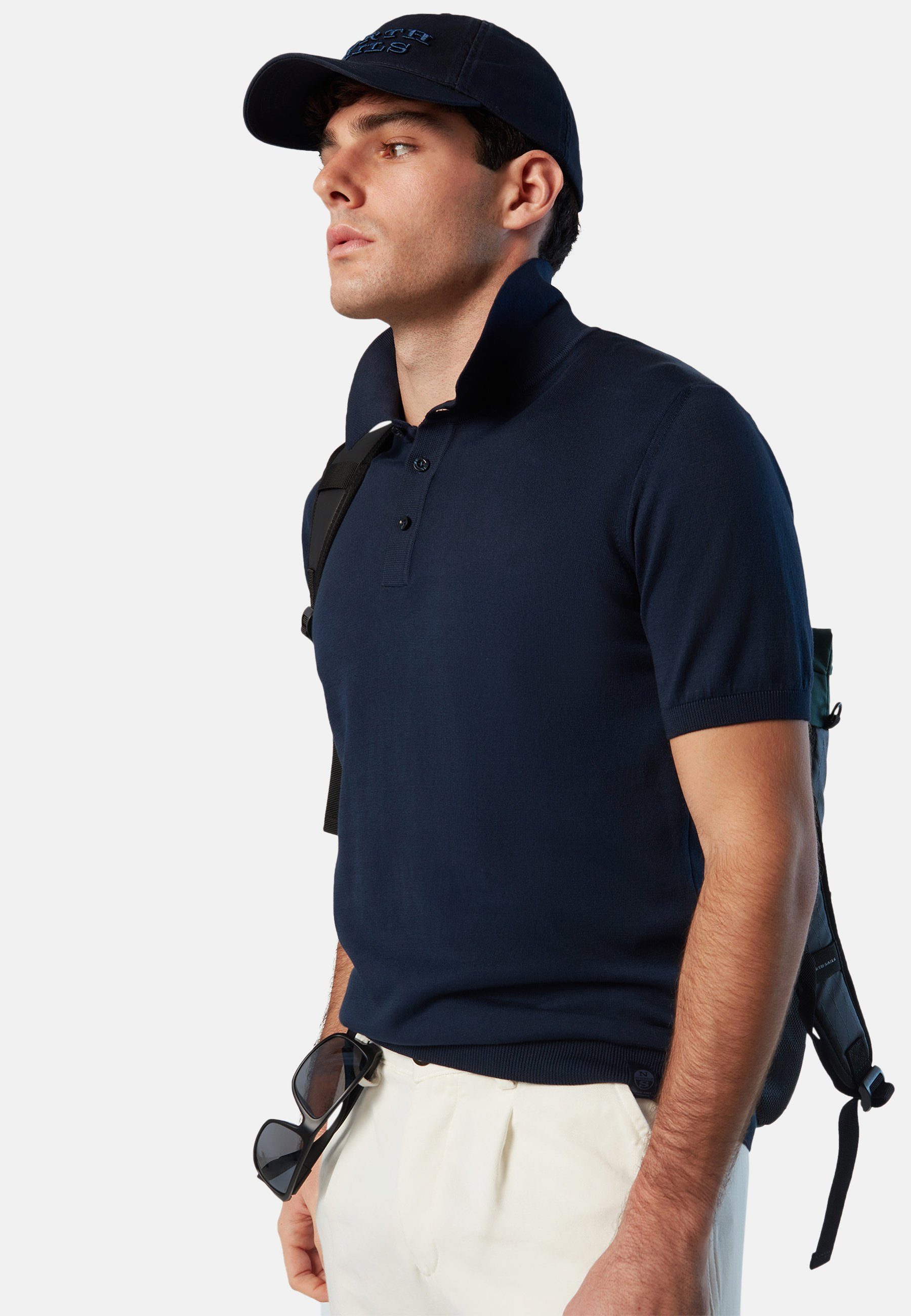 klassischem Bio-Baumwolle mit BLUE aus Design Sails Poloshirt North Poloshirt