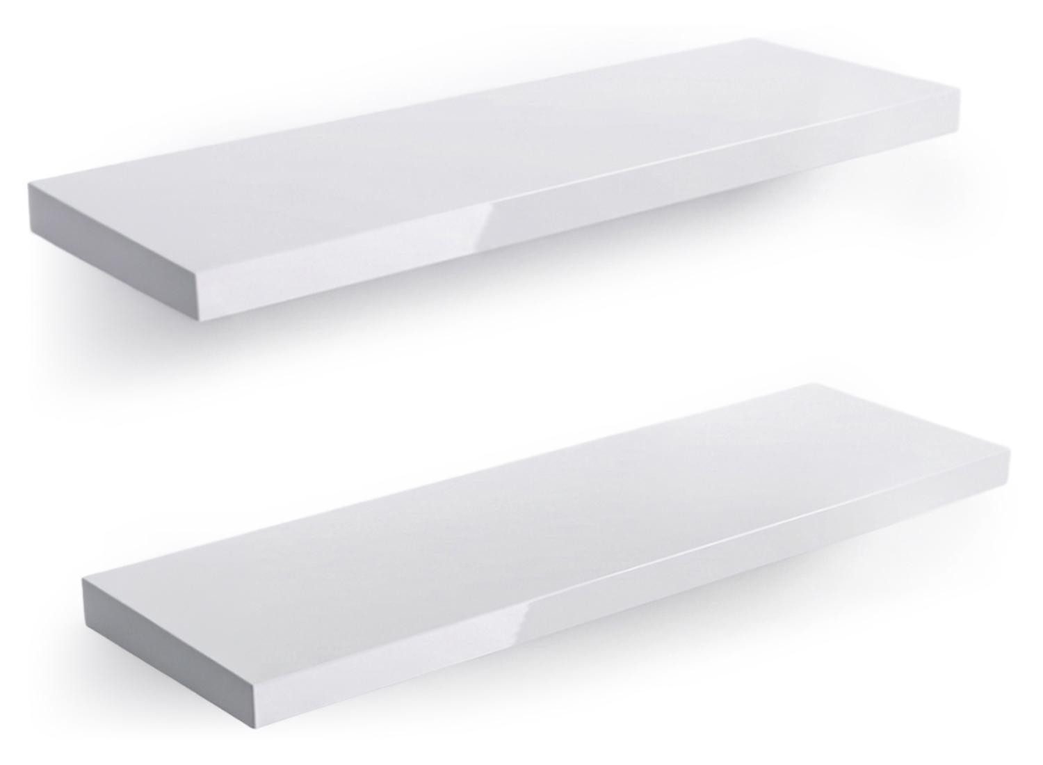 Home4You Wandboard Wandregal mit Halterung, 60cm, 2er Set, Spar-Set