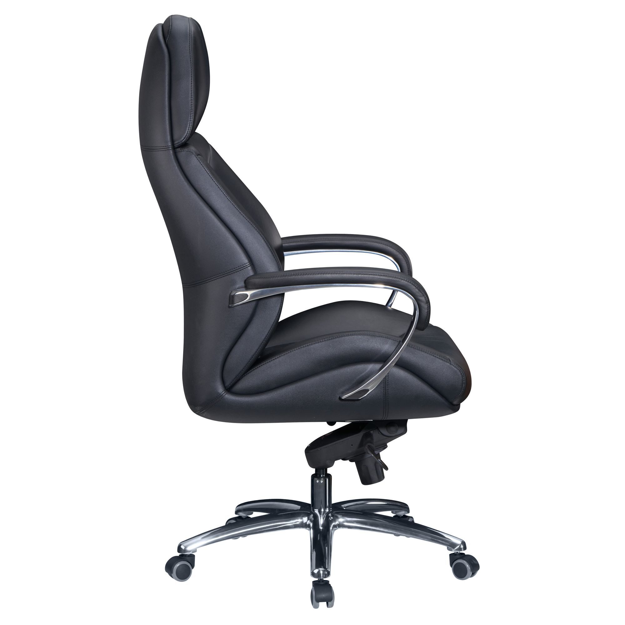 FINEBUY Chefsessel FB26162 (Echtleder Schwarz, Chefsessel günstig online kaufen
