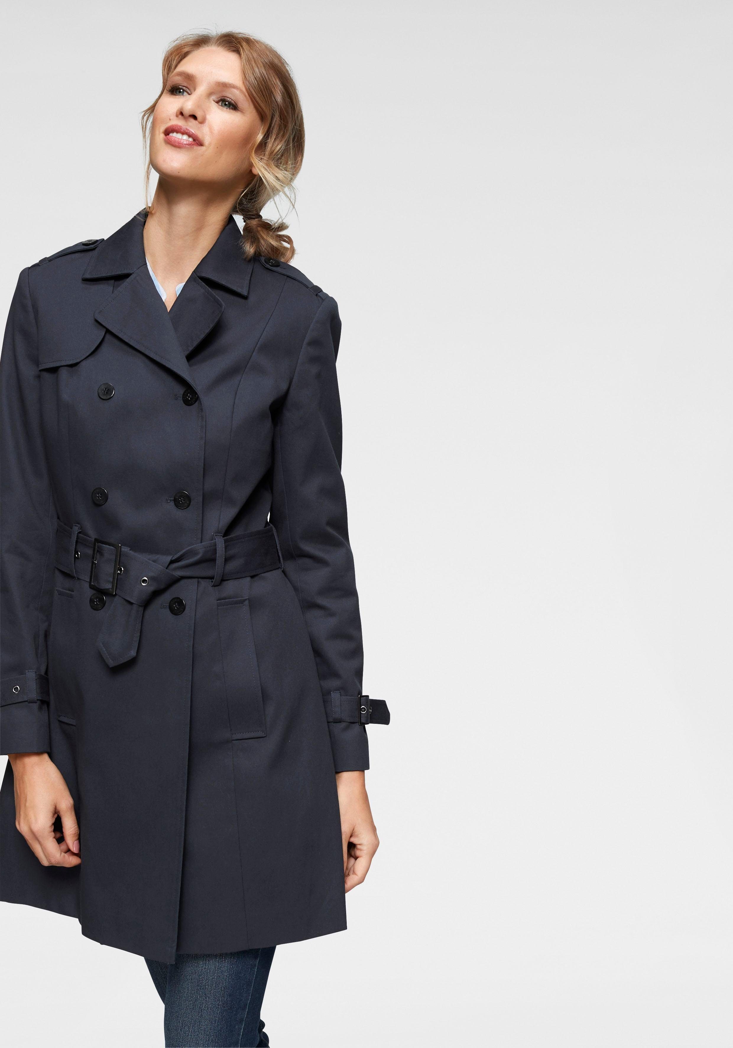 Trenchcoat CASUAL mit Gürtel zum marine Aniston Regulieren