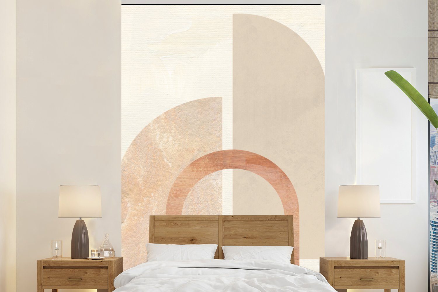 MuchoWow Fototapete Marmor - Design - Rosa, Matt, bedruckt, (3 St), Montagefertig Vinyl Tapete für Wohnzimmer, Wandtapete