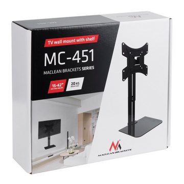 Maclean MC-451 TV-Standfuß, (bis 42,00 Zoll, TV Wandhalterung mit Regal)