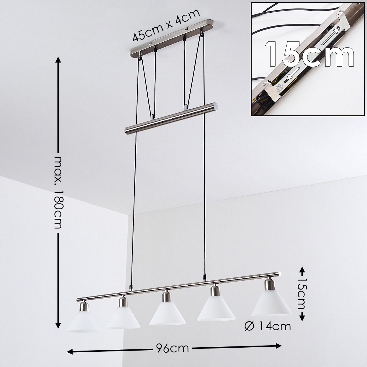 hofstein Pendelleuchte Hängelampe Deckenlampe Deckenleuchte Pendellampe günstig online kaufen