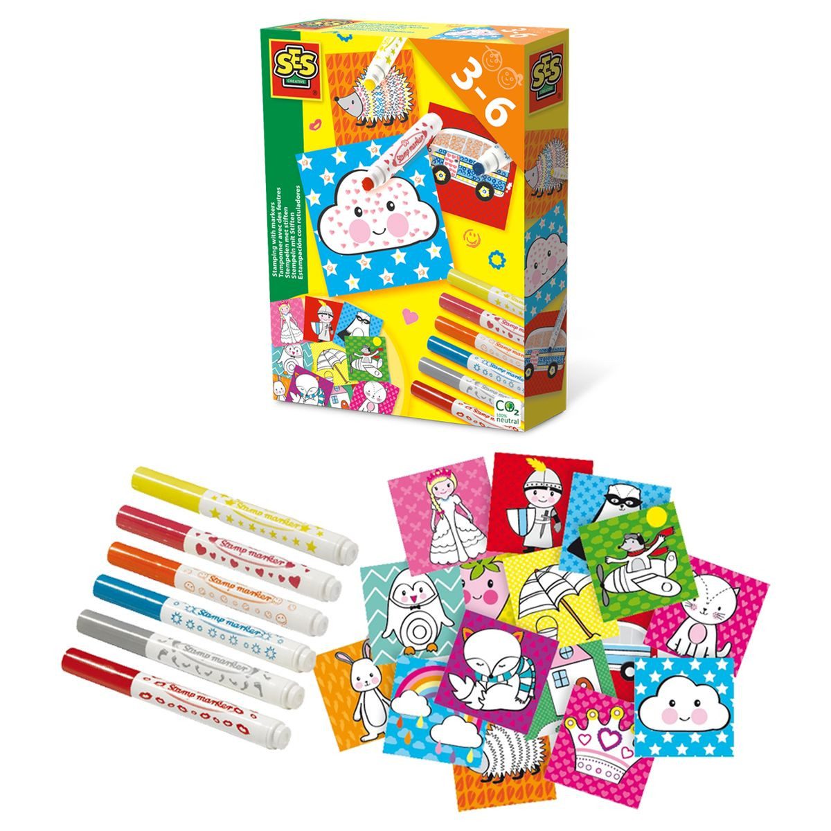 SES Creative Malstift SES CREATIVE Kreativset Stempeln mit Stiften