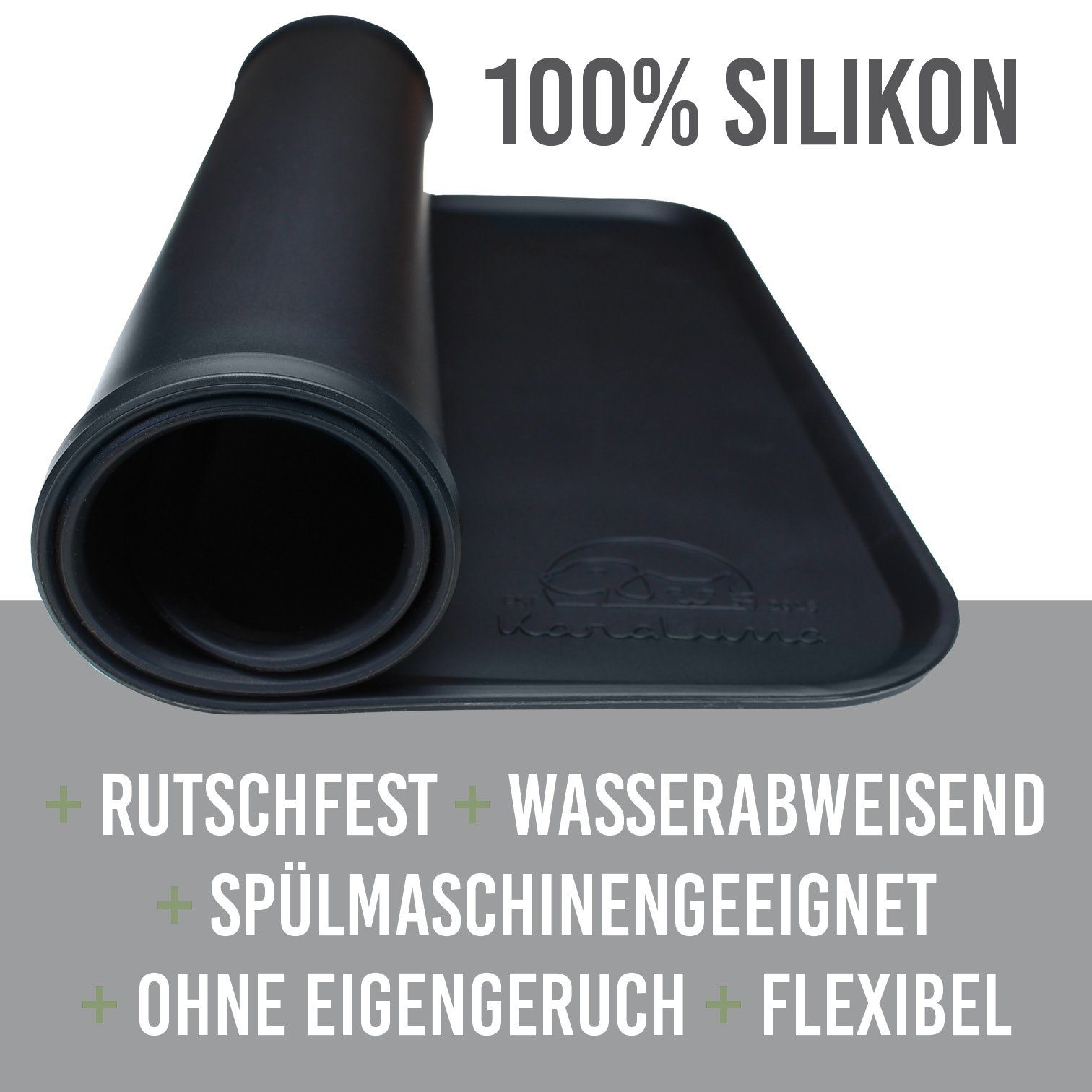 KaraLuna Futternapf Napfunterlage aus Silikon I Futtermatte Hundenapf Katzennapf, Spülmaschinengeeignet