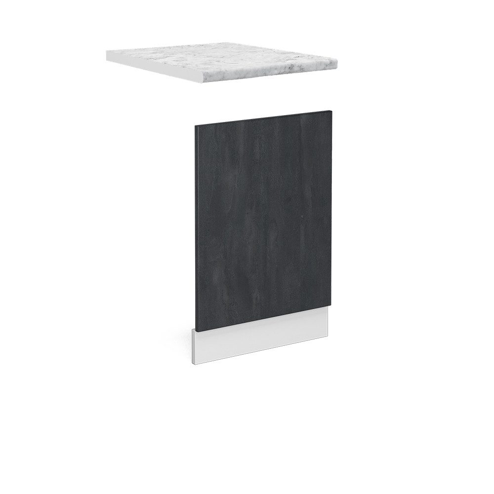 Vicco Frontblende R-Line, Schwarz Beton/Weiß, 45 cm AP Marmor (1 St)