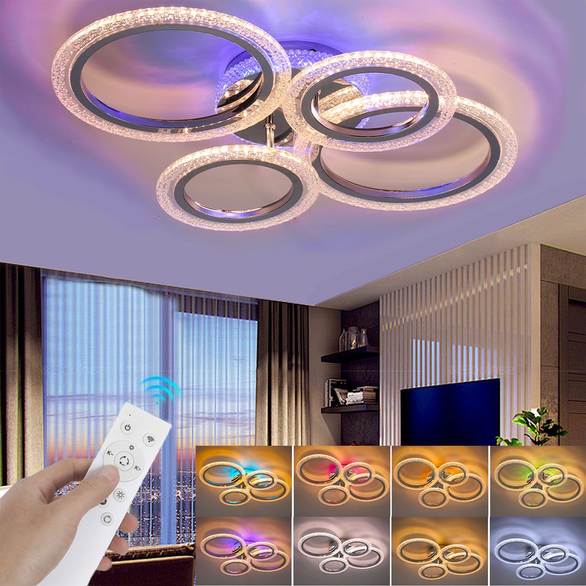 oyajia LED Deckenleuchte 40W Ring Deckenlampe günstig online kaufen