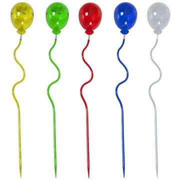 etc-shop LED Solarleuchte, LED-Leuchtmittel fest verbaut, Farbwechsel, Rot, Grün, Blau, Solarleuchte Erdspieß LED Gartendeko LED Solar Lampen, Luftballons