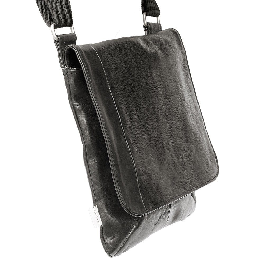 Jahn-Tasche Schultertasche Umhängetasche Schultertasche Gr. M Nappa-Leder Schwarz Jahn-Tasche 428