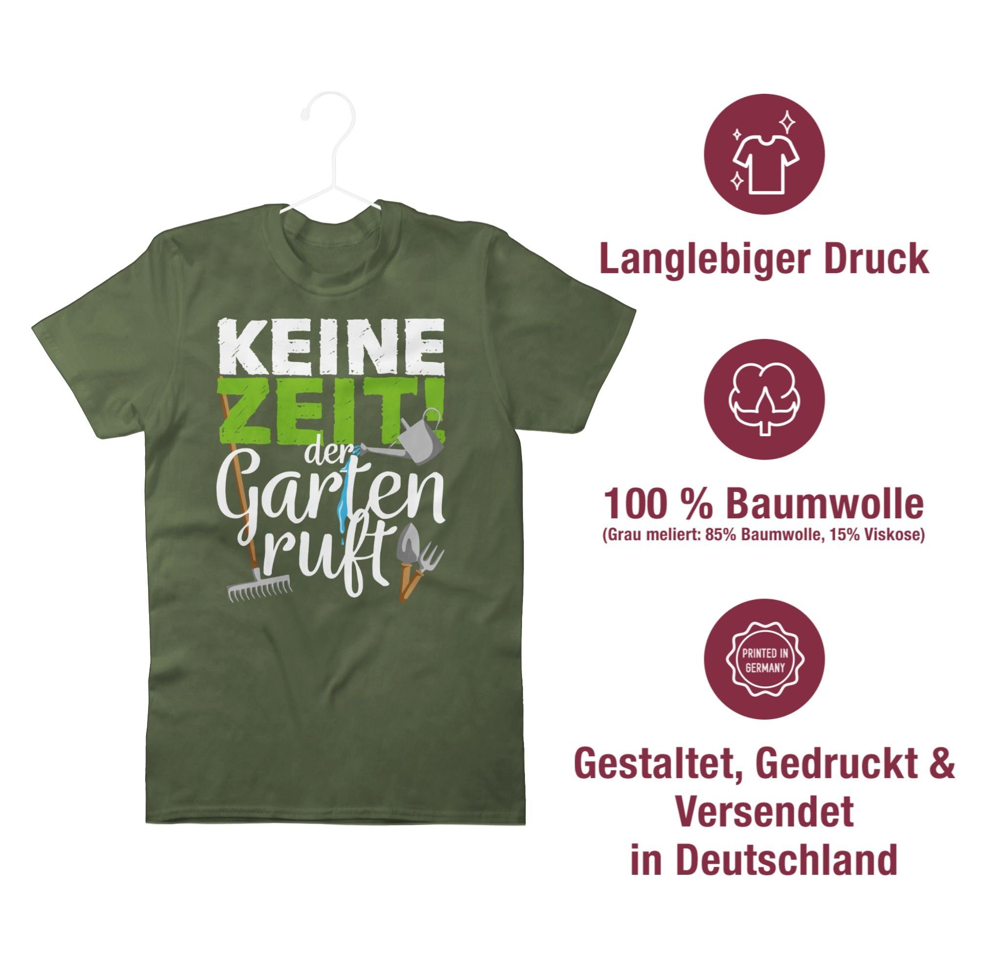 ruft - weiß Grün Gartengeräte Army Shirtracer Outfit der T-Shirt Keine - Hobby Garten 2 Zeit