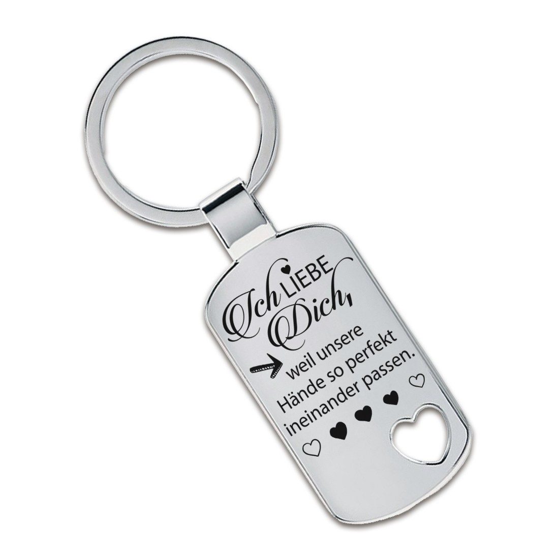 Lieblingsmensch Schlüsselanhänger Ich liebe Dich, weil unsere Hände so perf günstig online kaufen