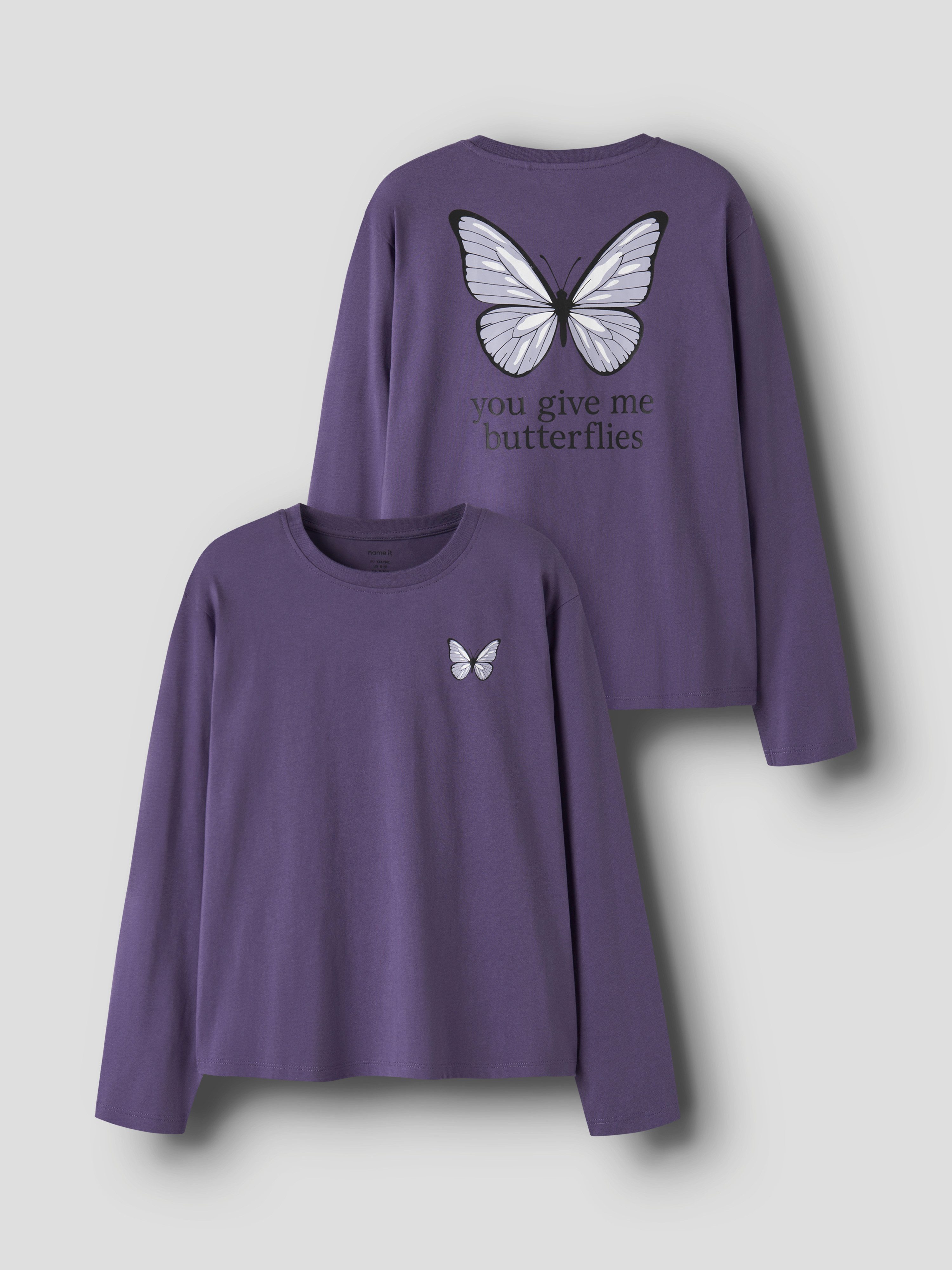 Name It Langarmshirt NKFVICKIE LS NREG TOP Baumwolle, regular fit – Bild 2 von 5