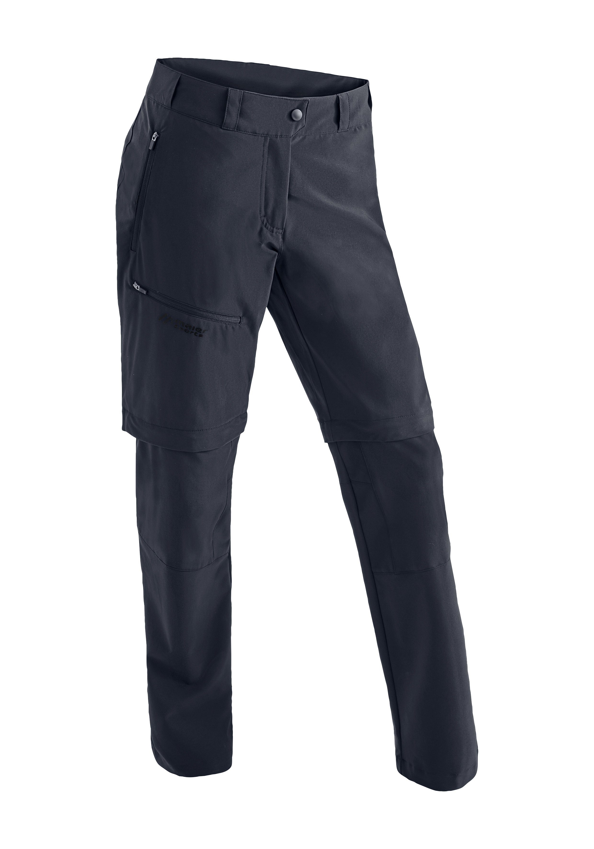 Begrenzter Lagerbestand Maier Sports mit Schnitt Latit bequemem Bequeme W dunkelblau Outdoorhose Zip Funktionshose