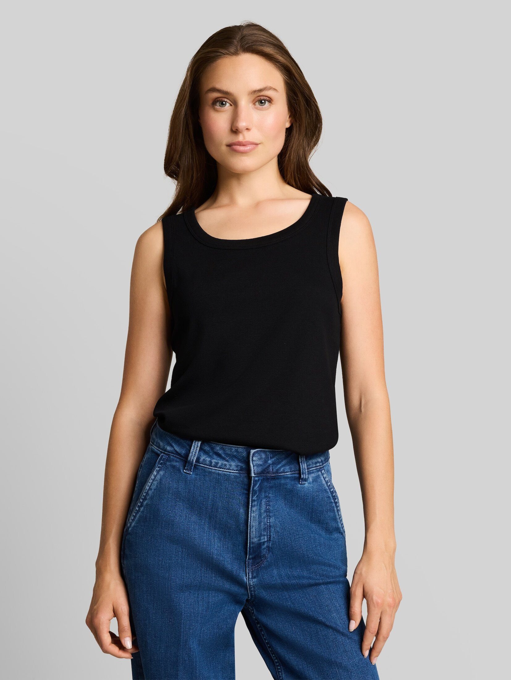TOM TAILOR Trägertop T-Shirt (im Einserpack) Top mit Rippstruktur