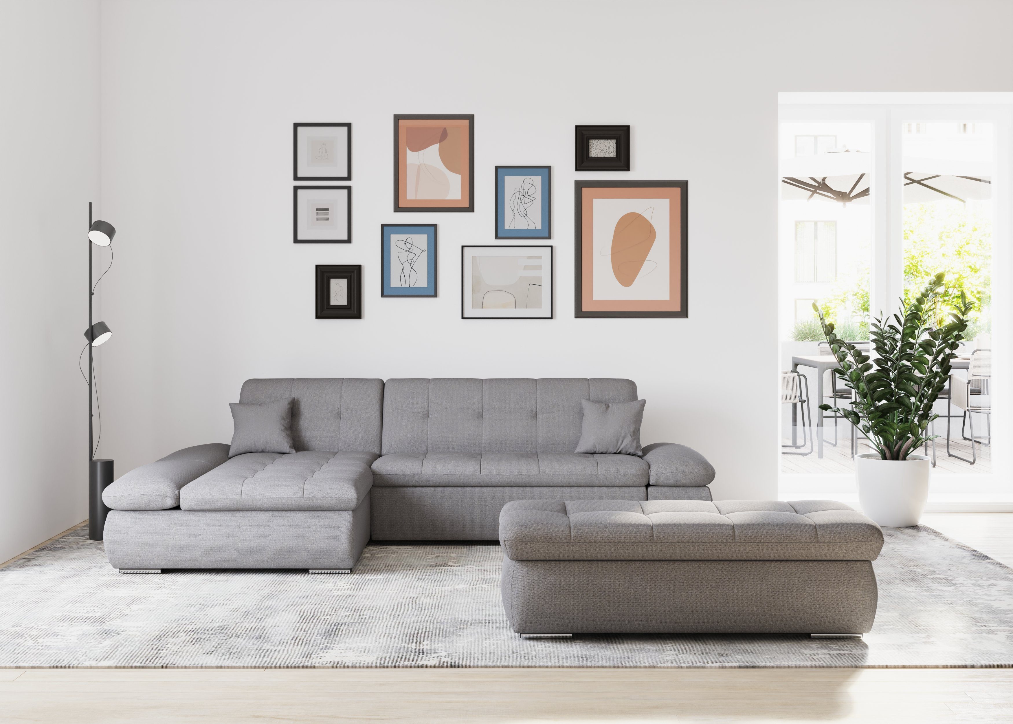 DOMO collection Ecksofa "Moric, L-Form, XXL-Sofa - Breite 300cm, viel Platz günstig online kaufen