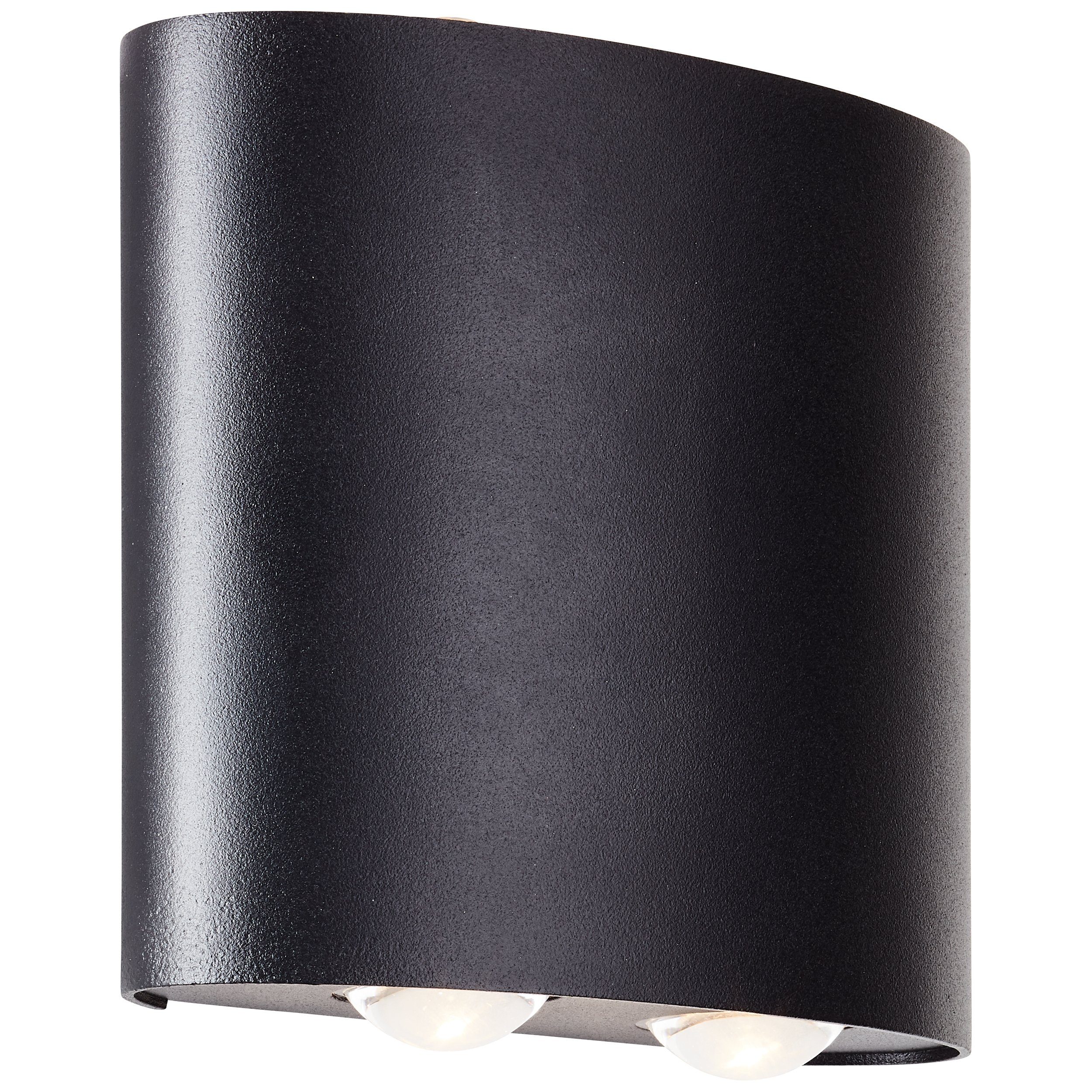 Lightbox LED Außen-Wandleuchte, LED x warmweiß, 13 1400lm, 14 x 5cm, fest schwarz Lichteffekt, integriert, Außenwandlampe, 3000K, LED