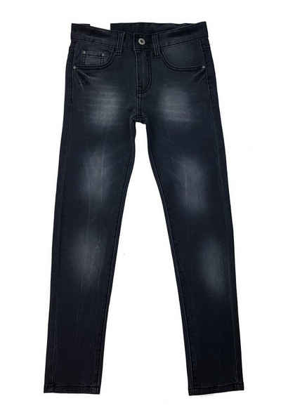 Fashion Boy 5-Pocket-Jeans Trendige Jeans, Stone Washed, J4059