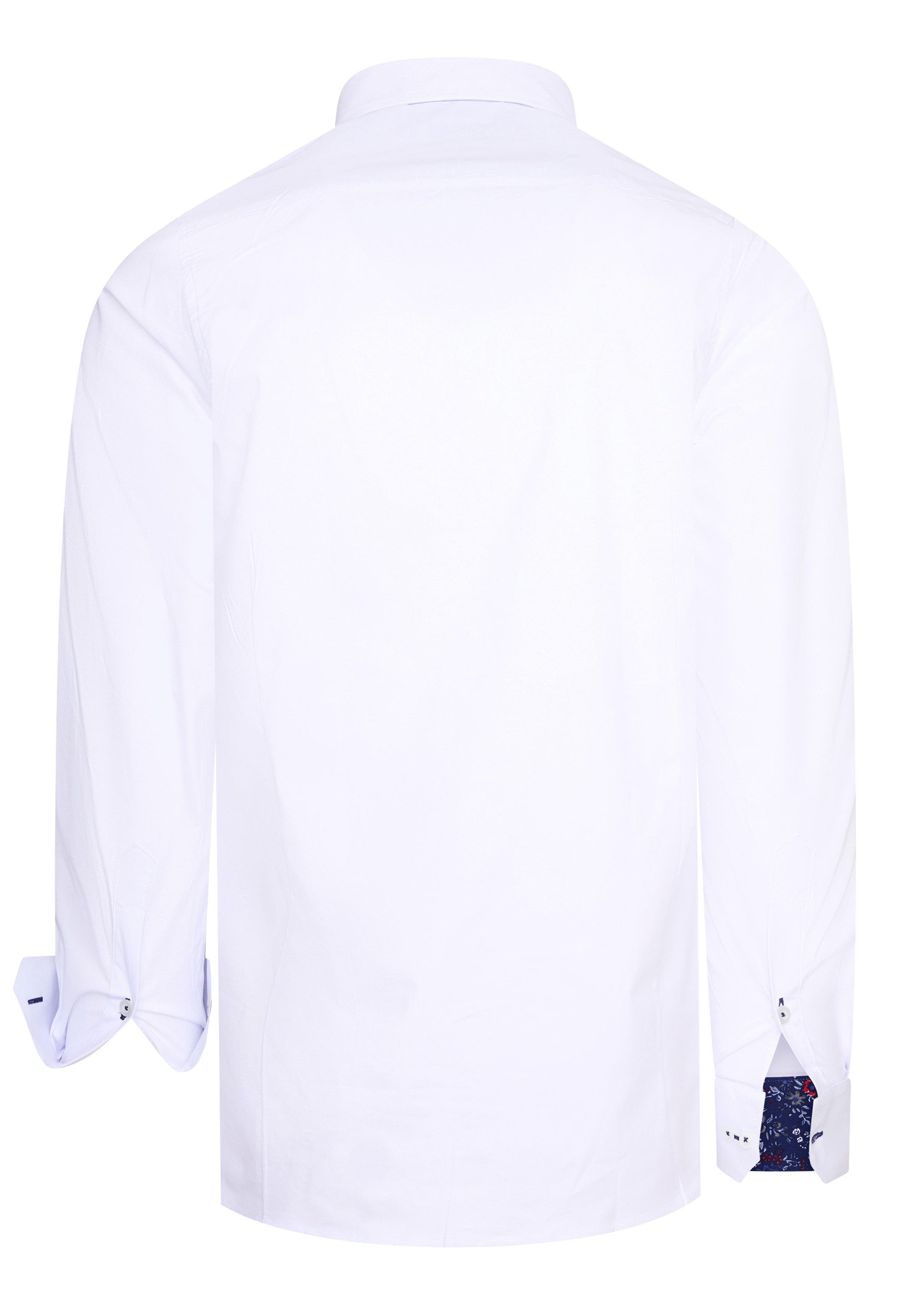 R-NEAL Businesshemd Businesshemd Cotton-Stretch Herren Hemd Taillierter Schnitt
