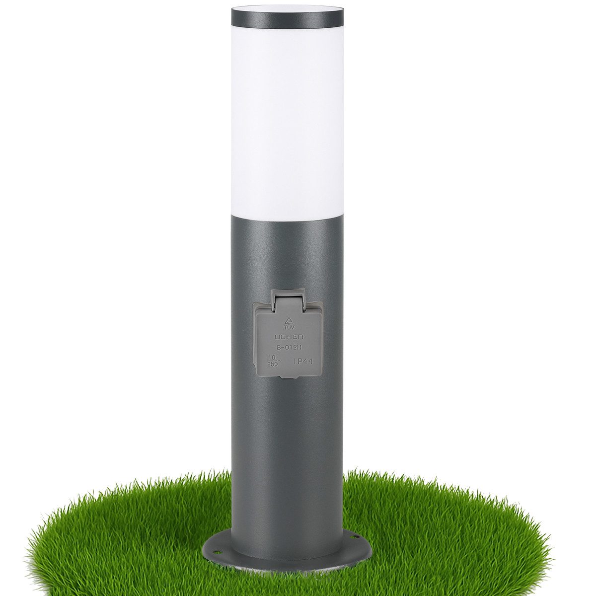 monzana Gartenleuchte, Außenleuchte mit Steckdose, Edelstahl 50cm IP44 Gart günstig online kaufen