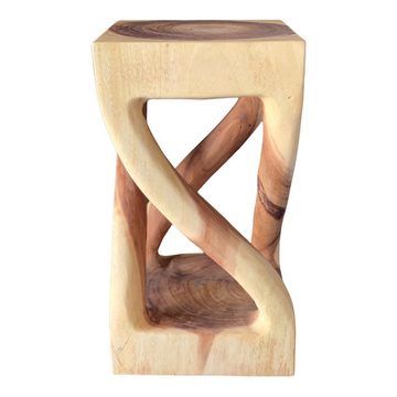 FaHome Beistelltisch Holz: Handgefertigter, Vielseitiger & Hochwertiger Holzhocker, (50cm x 28cm x 28cm) Massiv