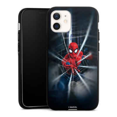 DeinDesign Handyhülle Marvel Kinofilm Spider-Man Webs In Action, Apple iPhone 12 Silikon Hülle Bumper Case Handy Schutzhülle