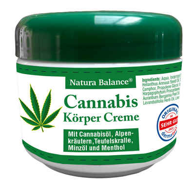 Natura Balance Körpercreme 3 Dosen a 125ml Cannabis Körper Creme Alpenkräuter Salbe