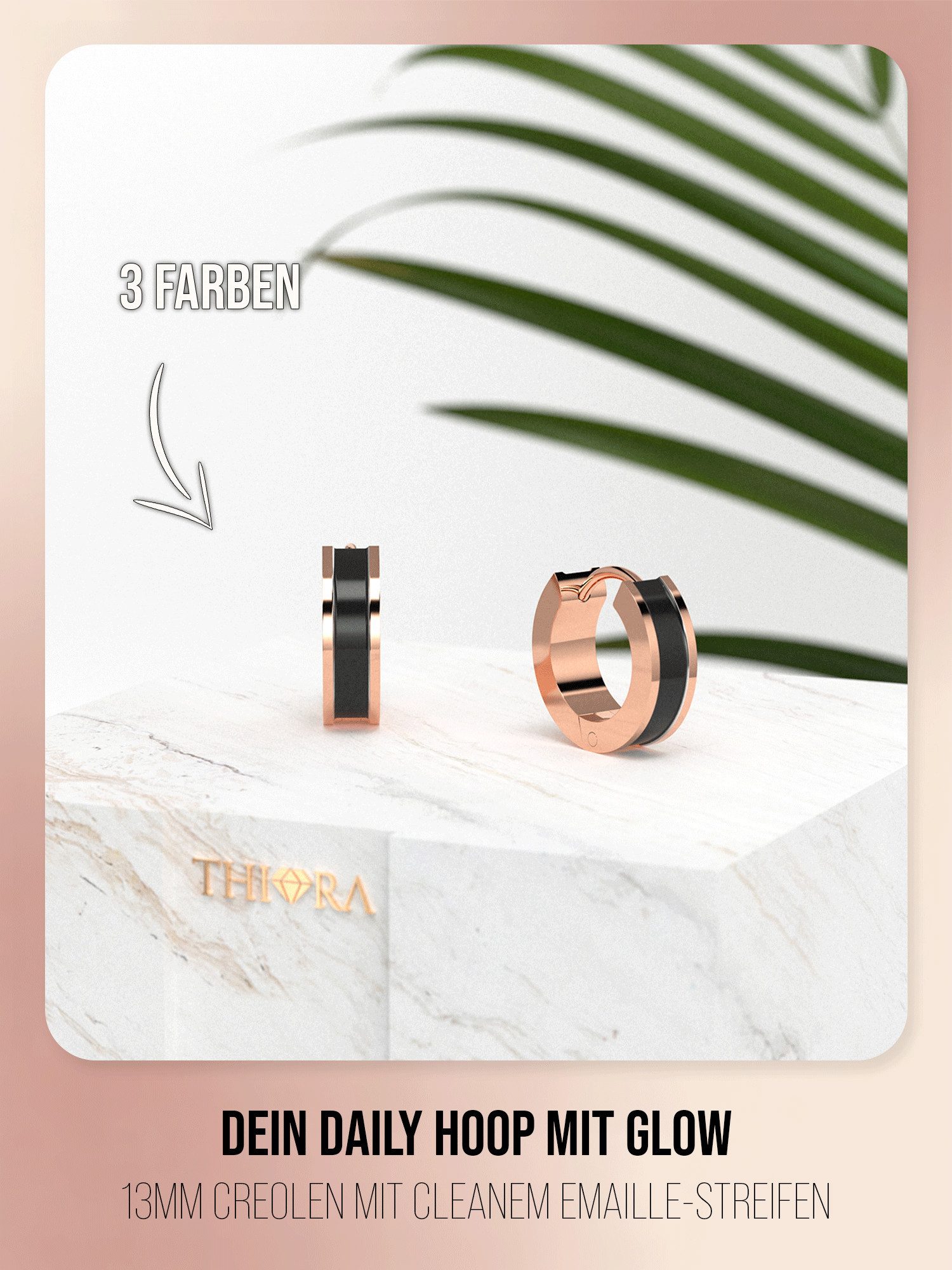 THIORA Paar Creolen Seychelles Secret, Wasserfest – Bild 2 von 5