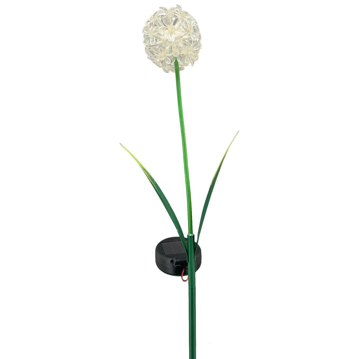 matches21 HOME & HOBBY Gartenstecker Solarstecker Allium 1 Blüte weiß (1-St) Leuchtend – Bild 2 von 4