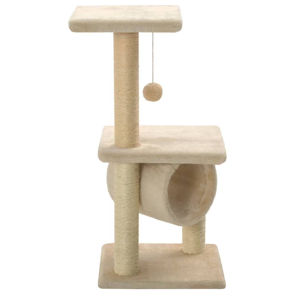 vidaXL Kratzbaum 65 cm Katzen-Kratzbaum Sisal 65 cm Beige
