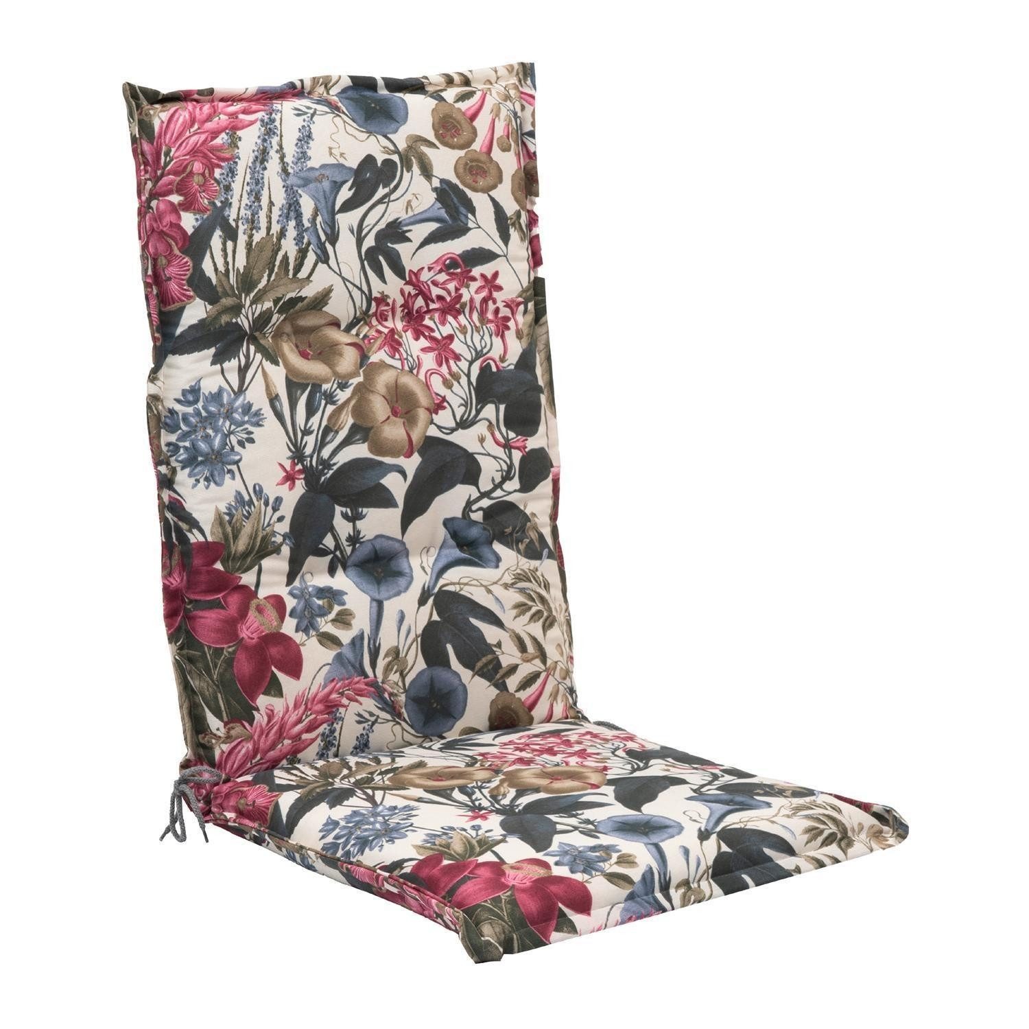 GO-DE Polsterauflage HANA, B 50 x L 120 cm, Mehrfarbig, Baumwolle, (1 St), Polyester, für Hochlehner-Stühle