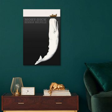 Posterlounge Leinwandbild Silja Goetz, Moby Dick, Wohnzimmer Vintage Digitale Kunst