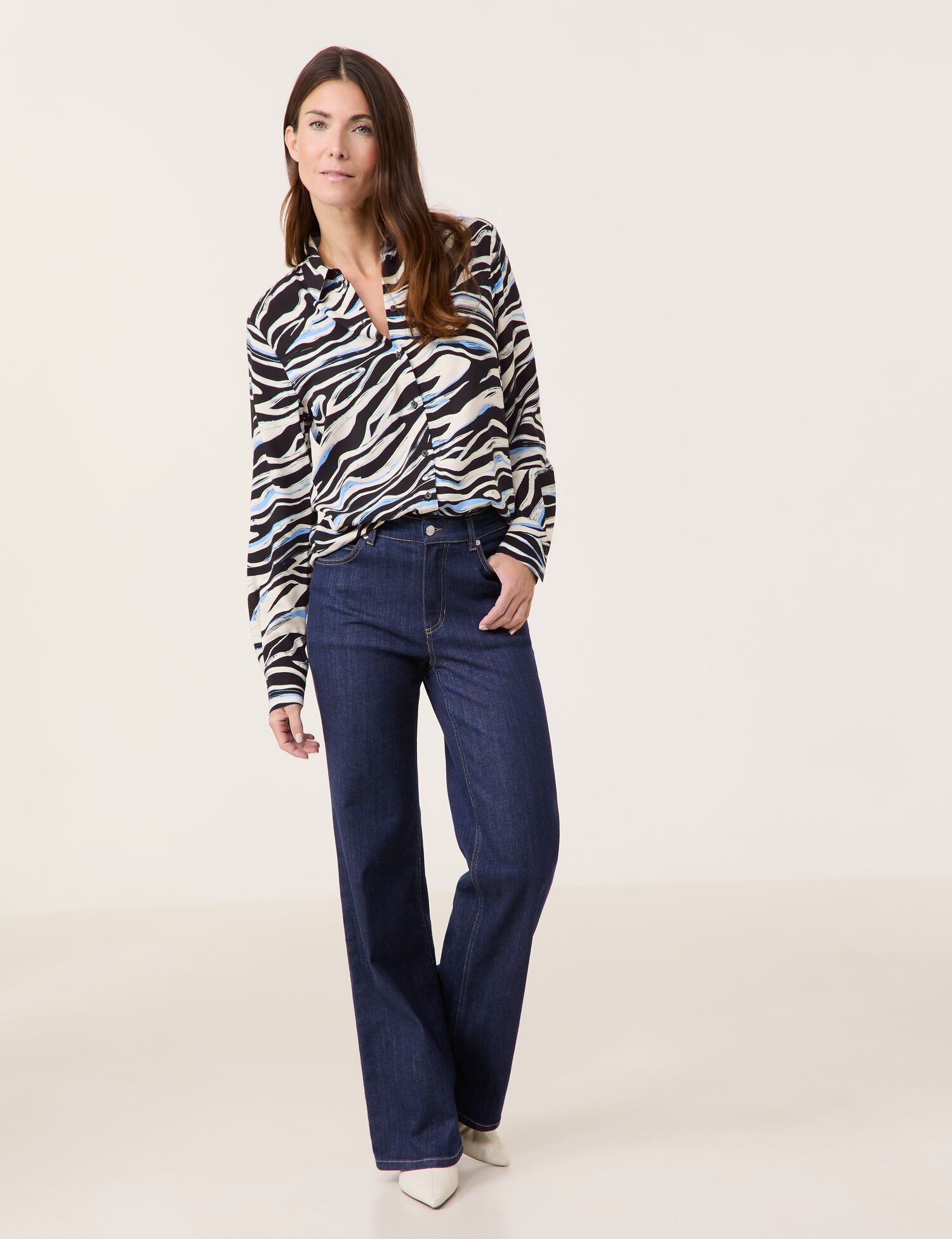 GERRY WEBER Klassische Bluse Fließende Hemdbluse