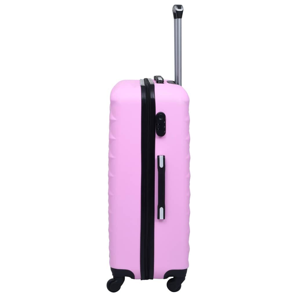 vidaXL Trolleyset Hartschalen-Trolley-Set 2 Stk. Rosa ABS, (1 tlg)