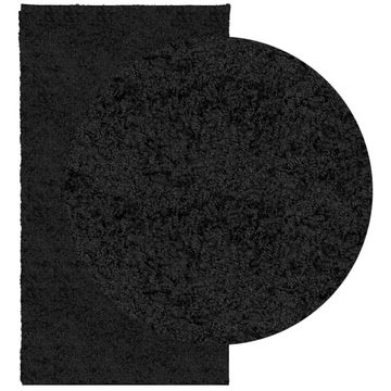 Teppich Shaggy-Teppich PAMPLONA Hochflor Modern Schwarz 60x110 cm, vidaXL, Höhe: 0 mm