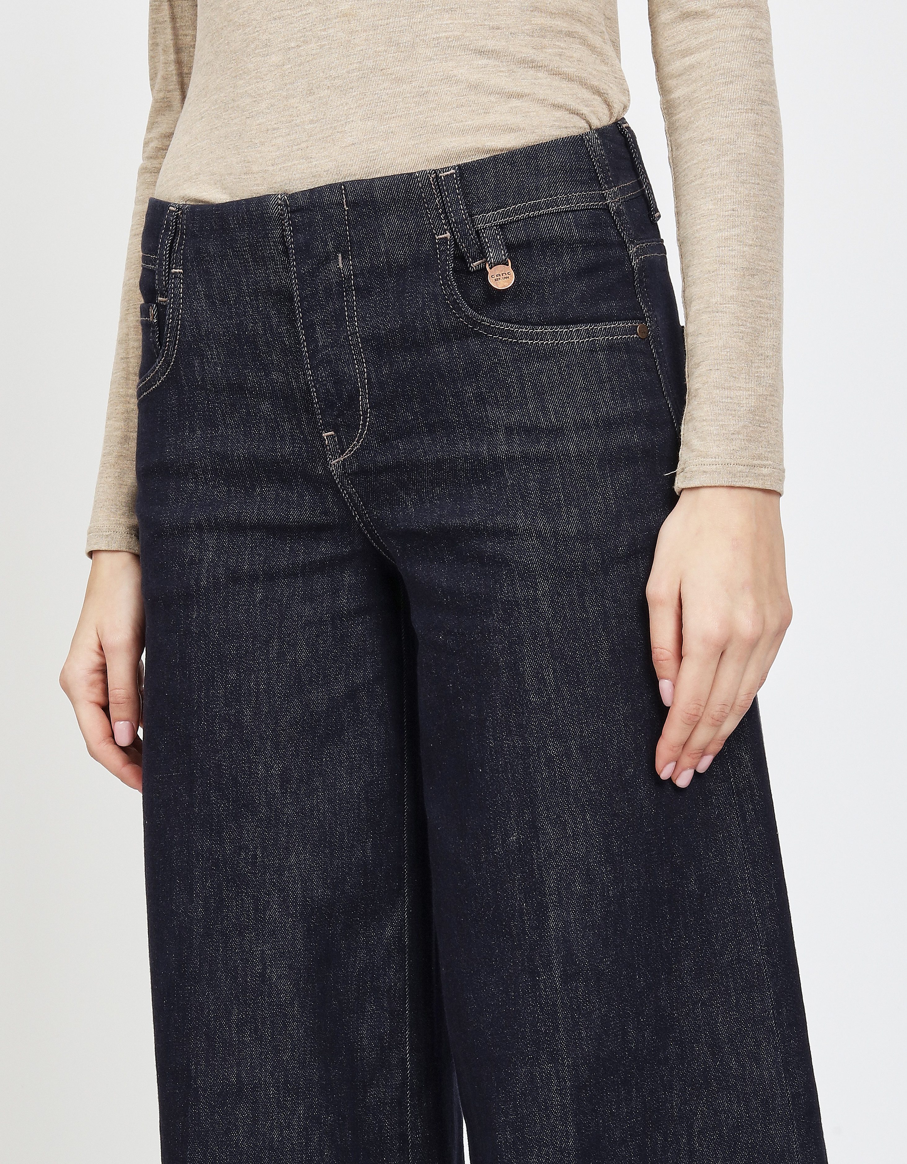 GANG Weite Jeans 94POPPY PALAZZO High Waist, mit Hakenverschluss