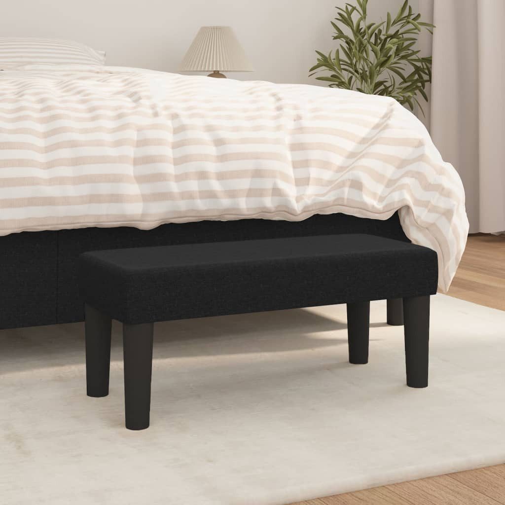 vidaXL Sitzbank 70 x 30 x 30 cm Sitzbank Schwarz 70x30x30 cm Stoff